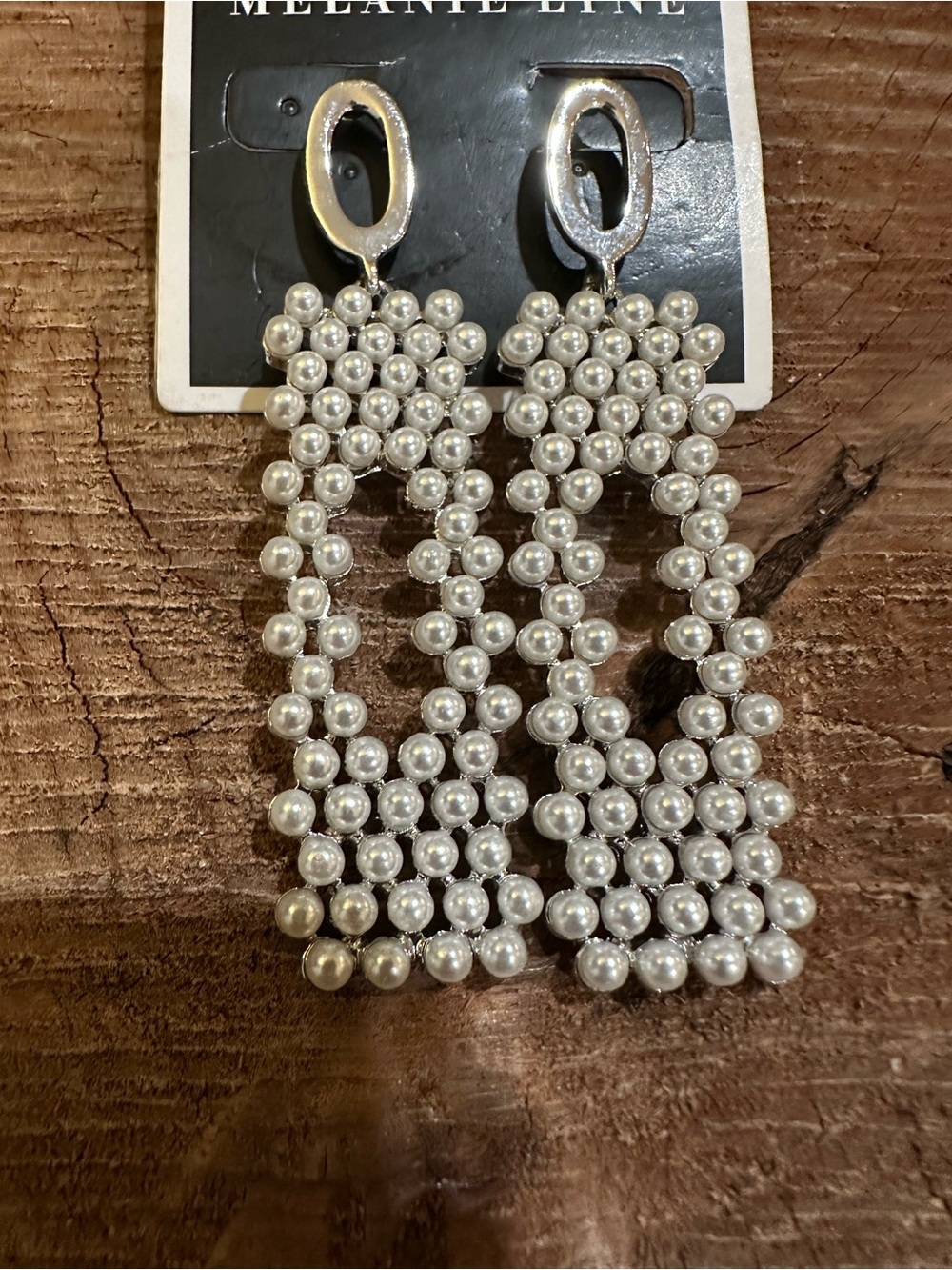 Melanie Lyne White Pearl Cascade Drop Earrings